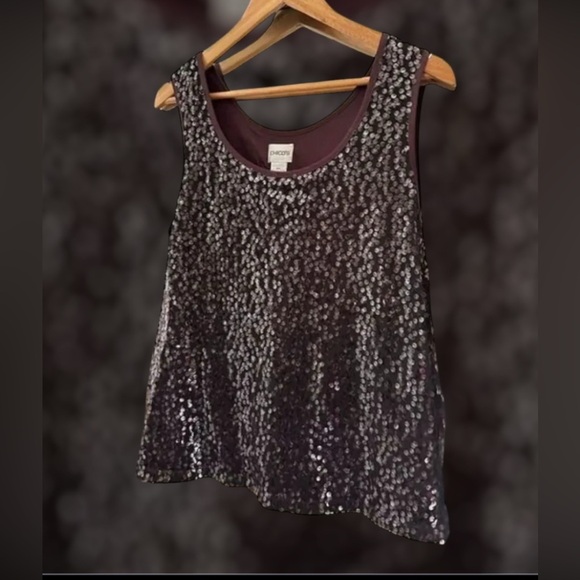 CHICO’S SEQUINS FORMAL Top Size Small‎ - Picture 1 of 5